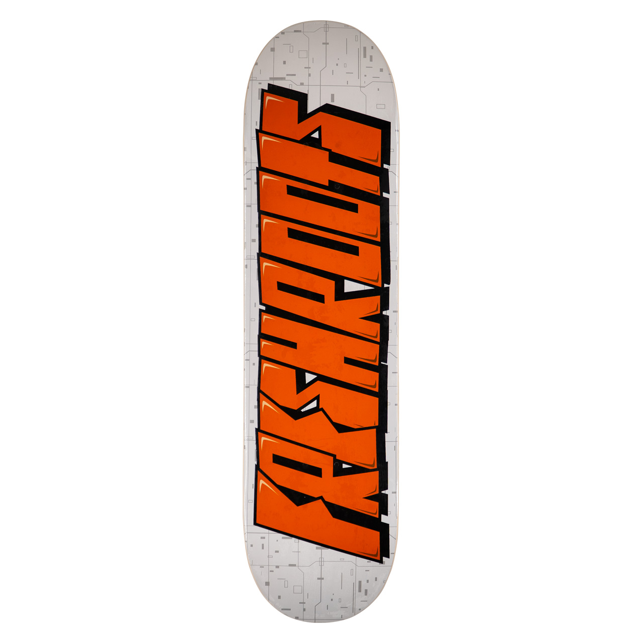 freshroots italics switch skateboard deck orange
